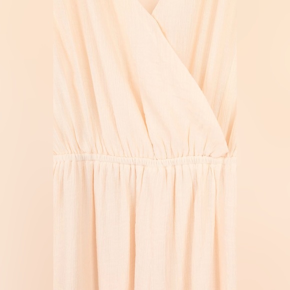 Heart's Whim Cream Surplice Long Sleeve Maxi Dress - Picture 8 of 8